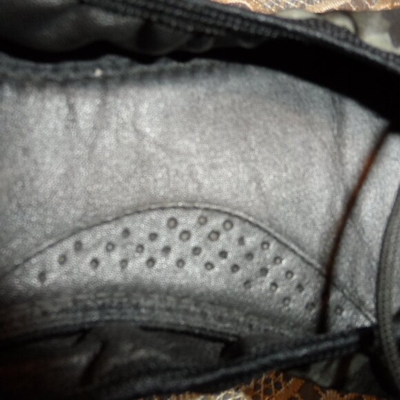 Prada Green/Black Camo Print Elastic Canvas/Leather Ballet Flats Size 7 - Picture 13 of 16